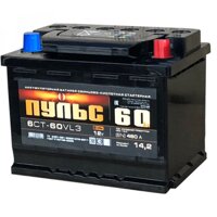 /Аккумулятор ПУЛЬС 60 А/ч обратная R+ EN 500A 242x175x190 6СТ-60.0