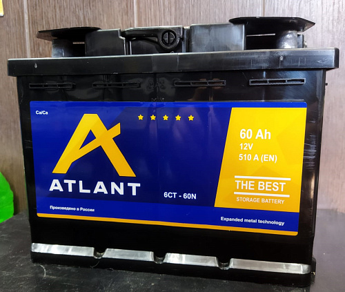 Аккумулятор ATLANT 6СТ- 60 N (п.п.) [д242ш175в190/510]   [L2]