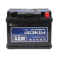 Аккумулятор AOKLY AGM Stop&Go 60 А/ч обратный R+ 242x174x190 L2 EN 640 А