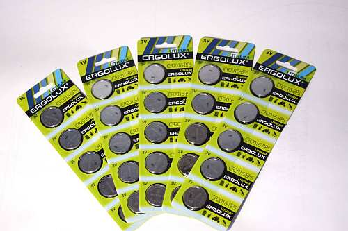 Батарейка Ergolux CR 2016 BP5 3v