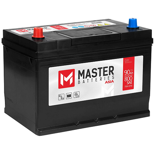 Аккумулятор Master Batteries ASIA 6СТ- 90 (п.п.) (105D31R) ниж.креп. [д306ш175в225/700EN800SAE] [D31