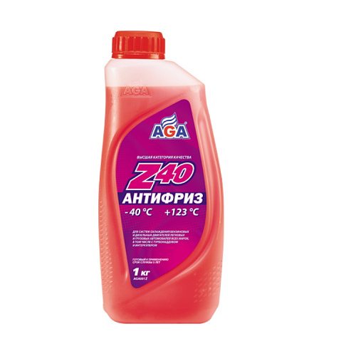 Антифриз AGA Z-40 готовый -40С Красный 1кг