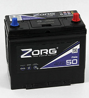 /Аккумулятор ZORG 50 Ah R+ EN450 А 232X129X220