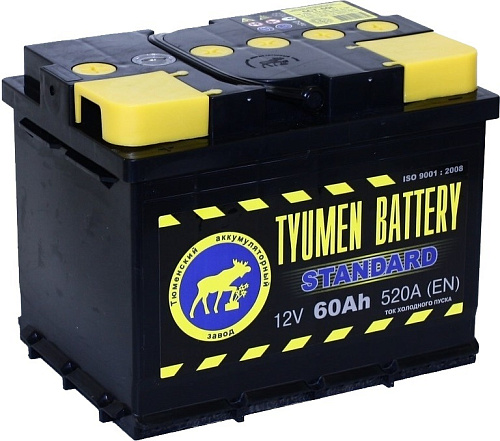 Аккумулятор Тюмень STANDARD 6СТ -  60 L (о.п) Ca/Ca [д242ш175в190/520]   [L2]