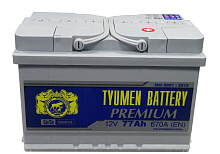 Аккумулятор Тюмень TYUMEN Battery PREMIUM  6СТ -  77Ач L+ (п.п) [д278ш175в190/640]