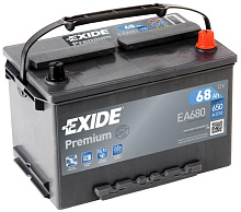 /Аккумулятор Exide  EA 680 12в 68 а/ч п.п 277х175х190