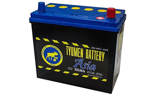 Аккумулятор Тюмень АЗИЯ 6СТ - 50 L (о.п) тонк.кл. с переходником [д236ш128в223/410]