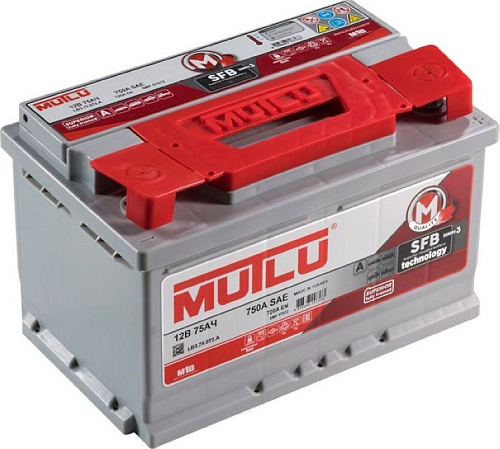 Mutlu SERIE 3  6CT- 75 (о.п.) низ. (LB3.75.072.A) необслуживаемый [д278ш175в175/720]