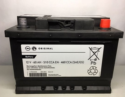Аккумуляторная батарея GM ORIGINAL 6СТ- 60 (о.п.) низ. [д242ш175в175/510EN] [L2]