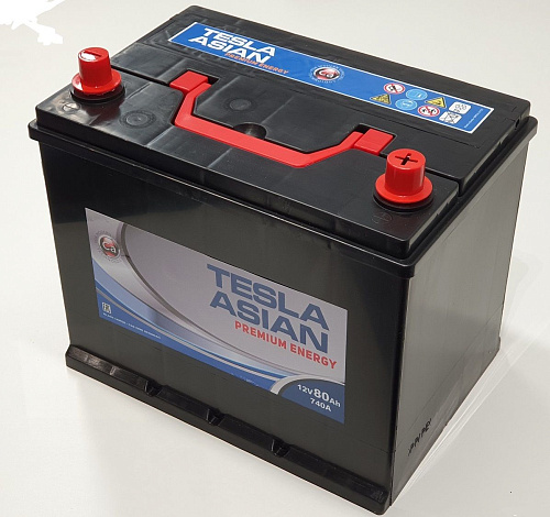 /Аккумулятор TESLA ASIAN PREMIUM ENERGY 6СТ-80.0 бортик