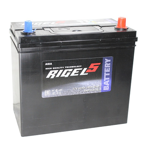 АКБ 6СТ-50 RIGEL 5 ASIA о.п.толст.клемма 380А(236*128*225)
