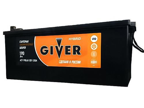 /Аккумулятор Giver Hybrid 6СТ-190 рос.болт 