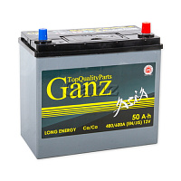 Аккумулятор GANZ ASIA 50 А/ч ОБР 236x129x220 EN480 выс узк кл GAА500 GANZ GAА500