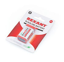 /Алкалиновая батарейка 6LR61 (Крона) "REXANT" 9V 600 mAh REXANT 30-1061