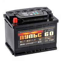 /Аккумулятор ПУЛЬС 60 А/ч прямая L+ EN 500A 242x175x190 6СТ-60.1