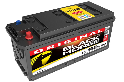 Аккумулятор Black Horse 135 А/ч (евро) [д514ш175в210/950] [А]