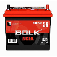 Аккумулятор BOLK ASIA 50 А/ч обратный R+ 238x129x225 B24 EN 540 А