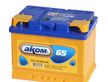 Аккумулятор АКОМ 65 А/ч прямая L+ EN 580A 242x175x190 6CT-65.1 LA