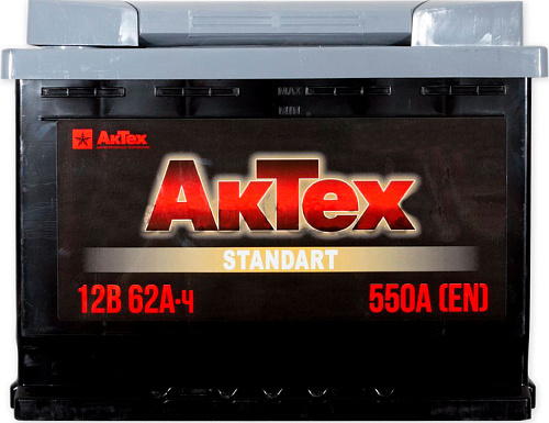 Аккумулятор АКТЕХ 62 А/ч обратная R+ EN 620A 242x175x190 6СТ-62.0