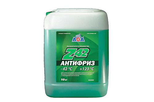 Антифриз AGA Z-42 готовый -40С Зеленый 10кг