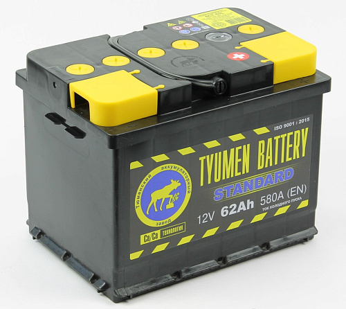 Аккумулятор Тюмень STANDARD 6СТ -62.0 L