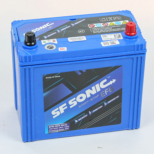 Аккумулятор SF SONIC EFB 6СТ-50.0 (55B24L) тонк.кл