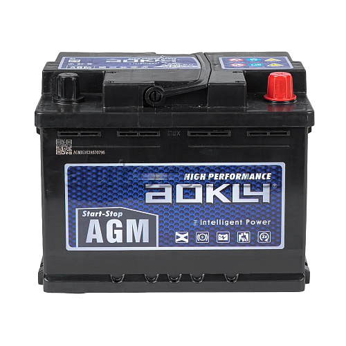 Аккумулятор AOKLY AGM Stop&Go 60 А/ч обратный R+ 242x174x190 L2 EN 640 А